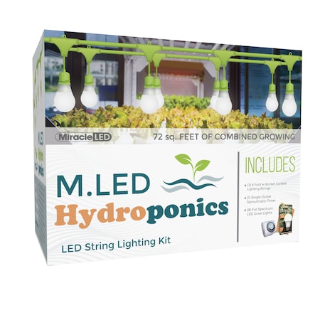 Miracle Led Hydroponics 4-Socket LED Full Spectrum Grow Kit, 2PK 603780